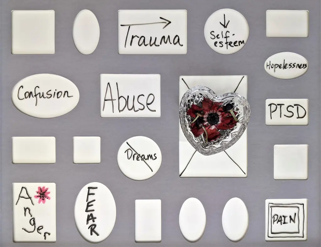 Board listing many forms of trauma